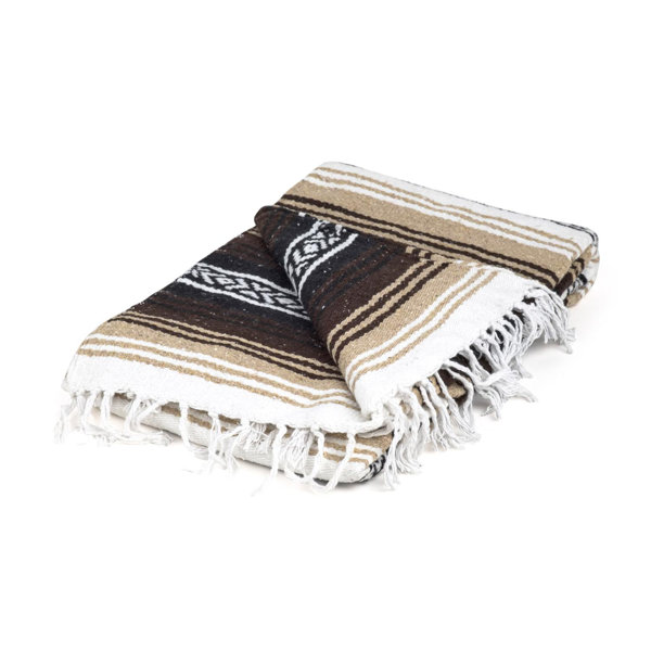 Gracie Oaks Yoga Blanket Mexican Deluxe Stripes Gracie Oaks